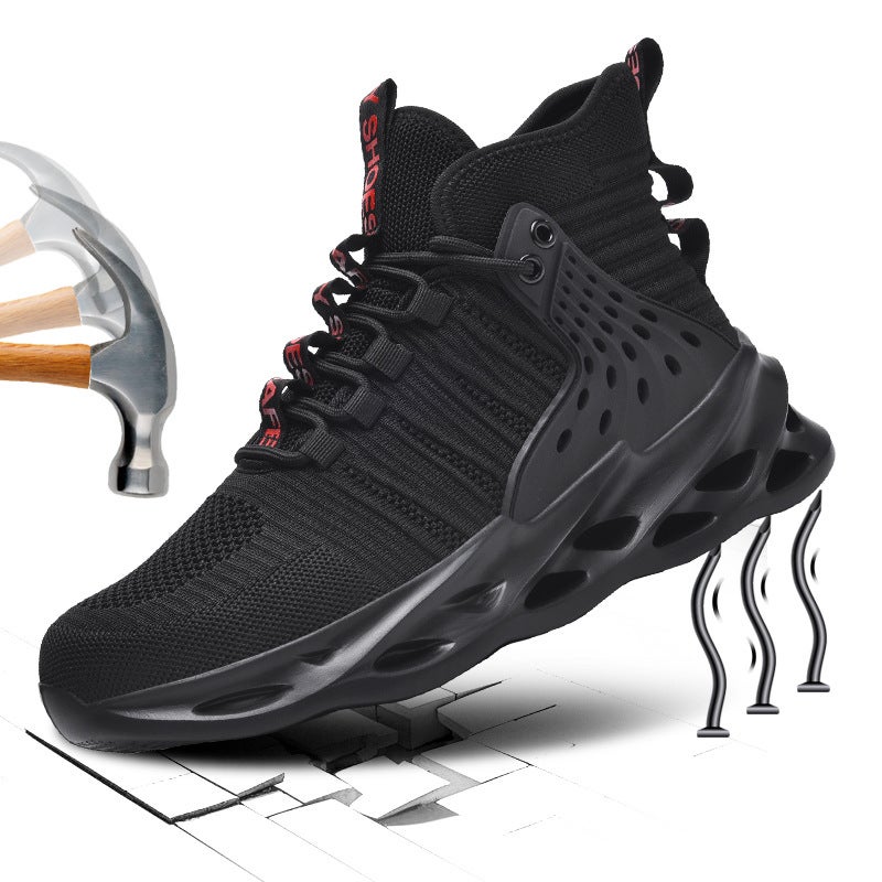 2025 Autumn New Anti-Smashing And Anti-Piercing Lightweight Work Insulation Breathable Good-Looking Steel Plate Steel Head Construction Site Labor Protection Men'S Shoes - Image 1